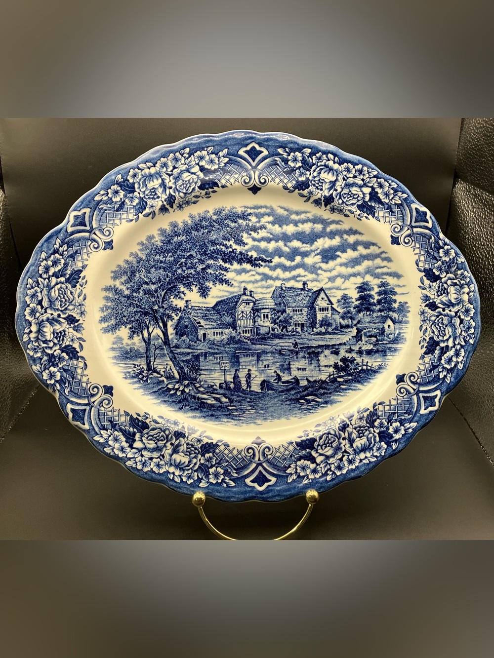 Grindley Staffordshire England Homeland Oval Serving Platter